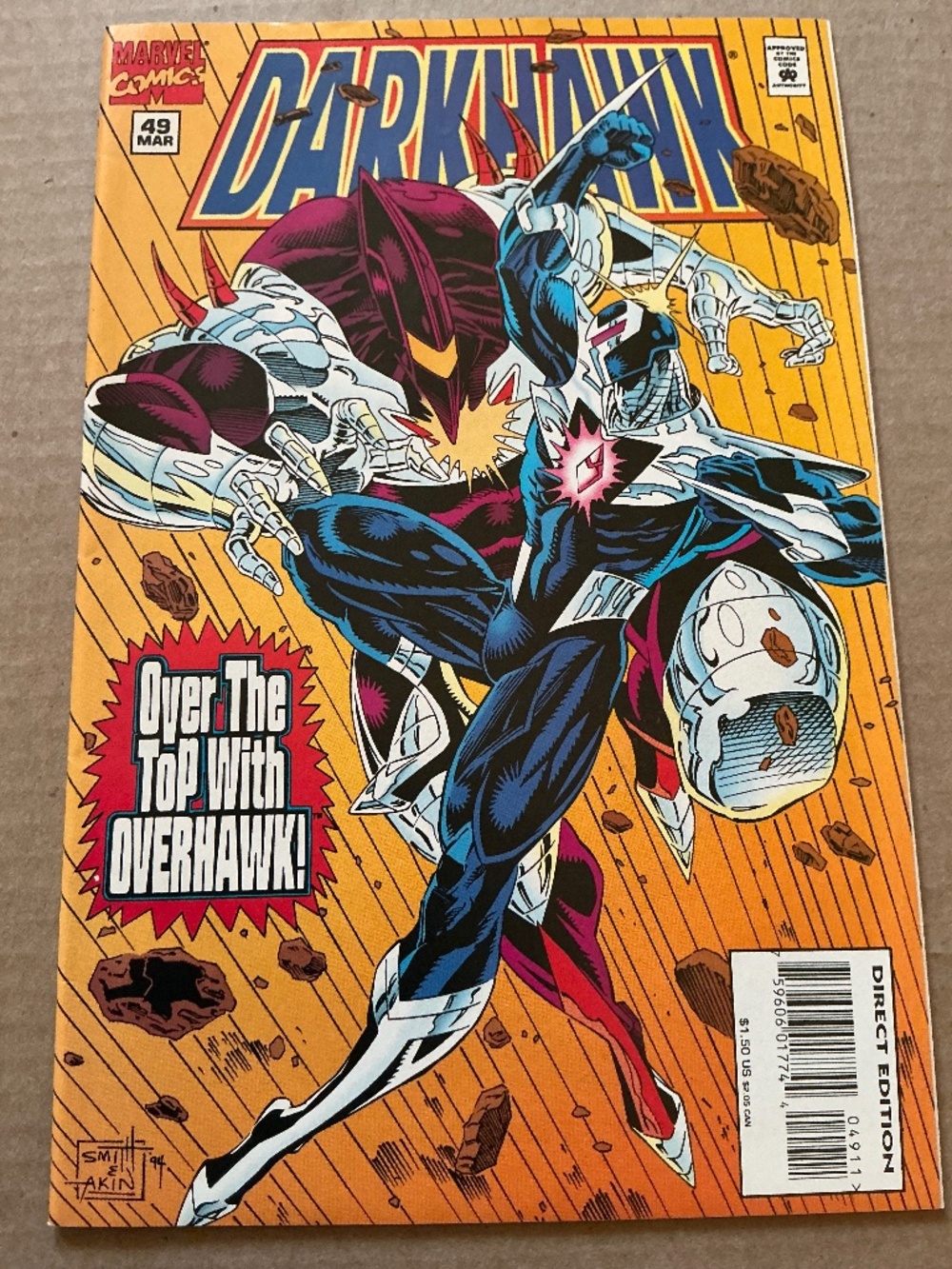 Marvel Comics Darkhawk Issue 49 First Appearance of Overhawk 1995